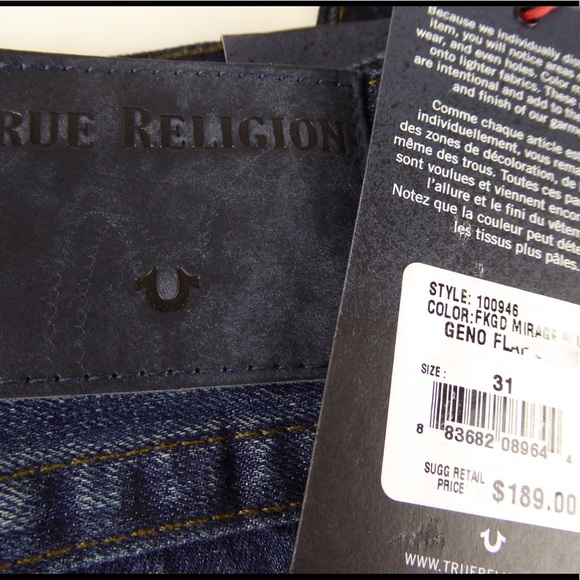 True Religion Geno Relaxed Slim w/ Flap Pocket NWT Denim Jeans - Picture 4 of 8
